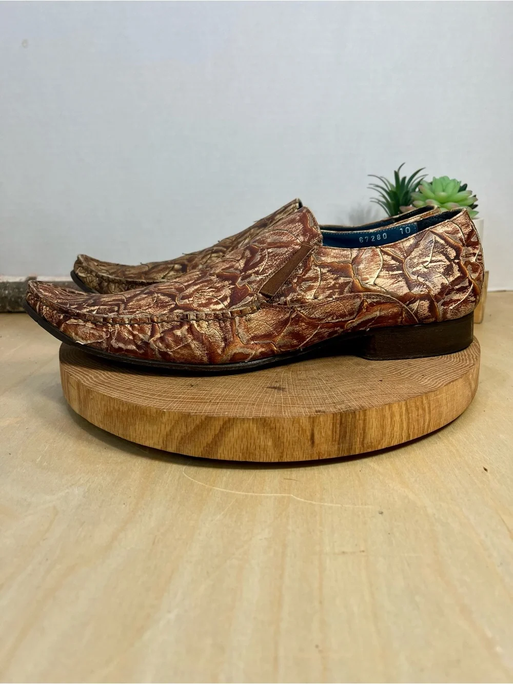 Vintage Mark Nason Rock Never Dies Leather Loafers Made in Italy Size 10